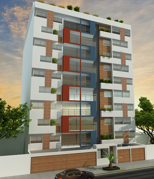 Fachada del Residencial Río Huaura